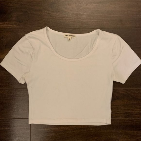 ZENANA OUTFITTERS | cropped white tee - Picture 1 of 4